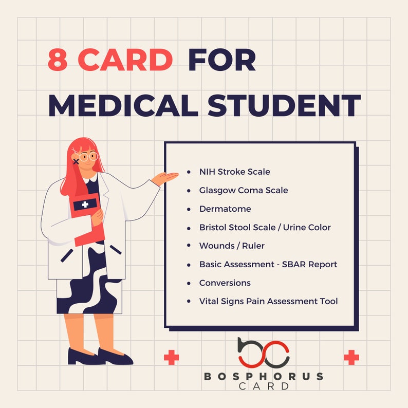 Nursing Badge General Medical Reference Cards 8 Card Etsy