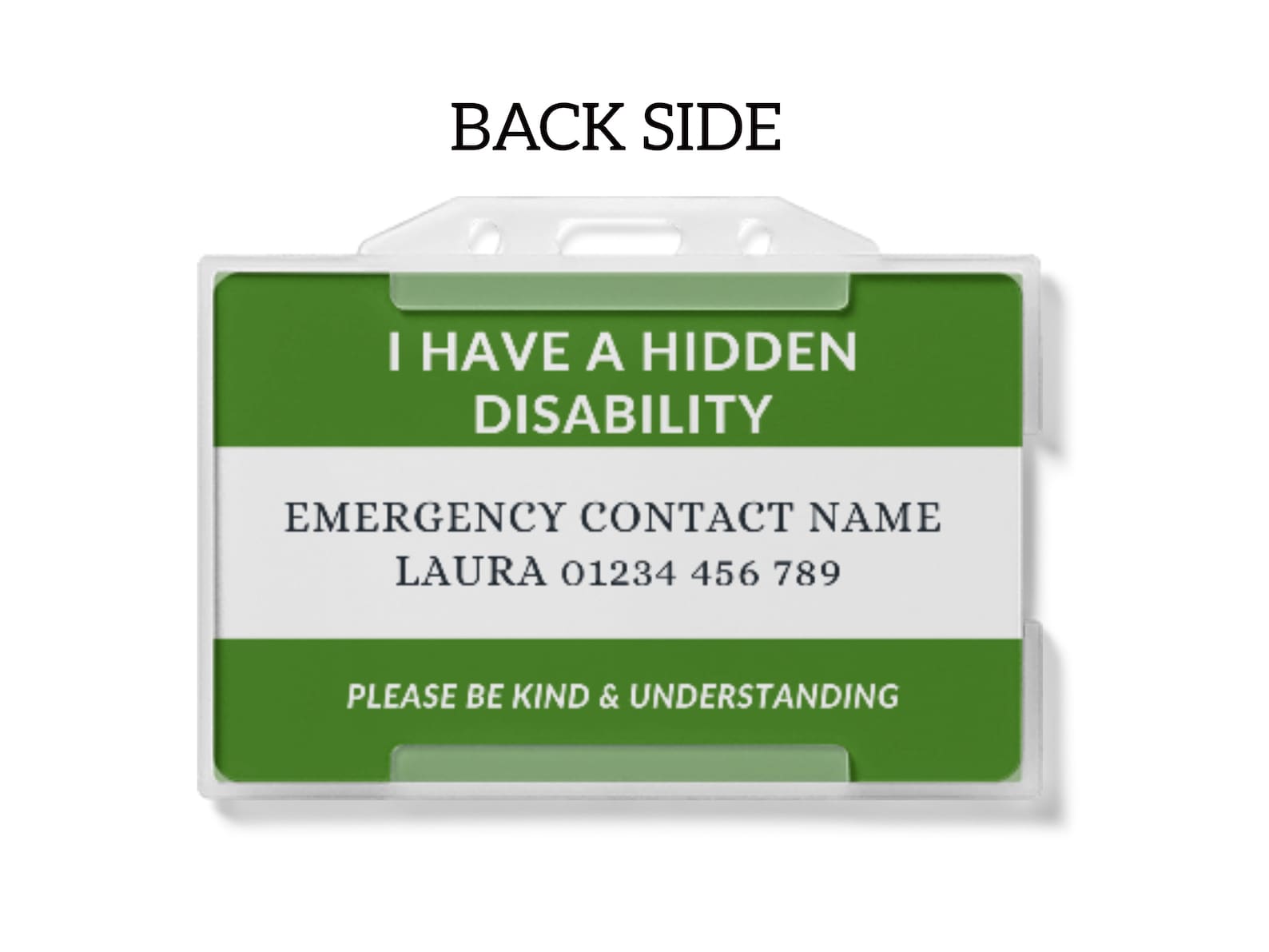 Hidden Disability Awareness ID Card with Breakaway Lanyard Etsy