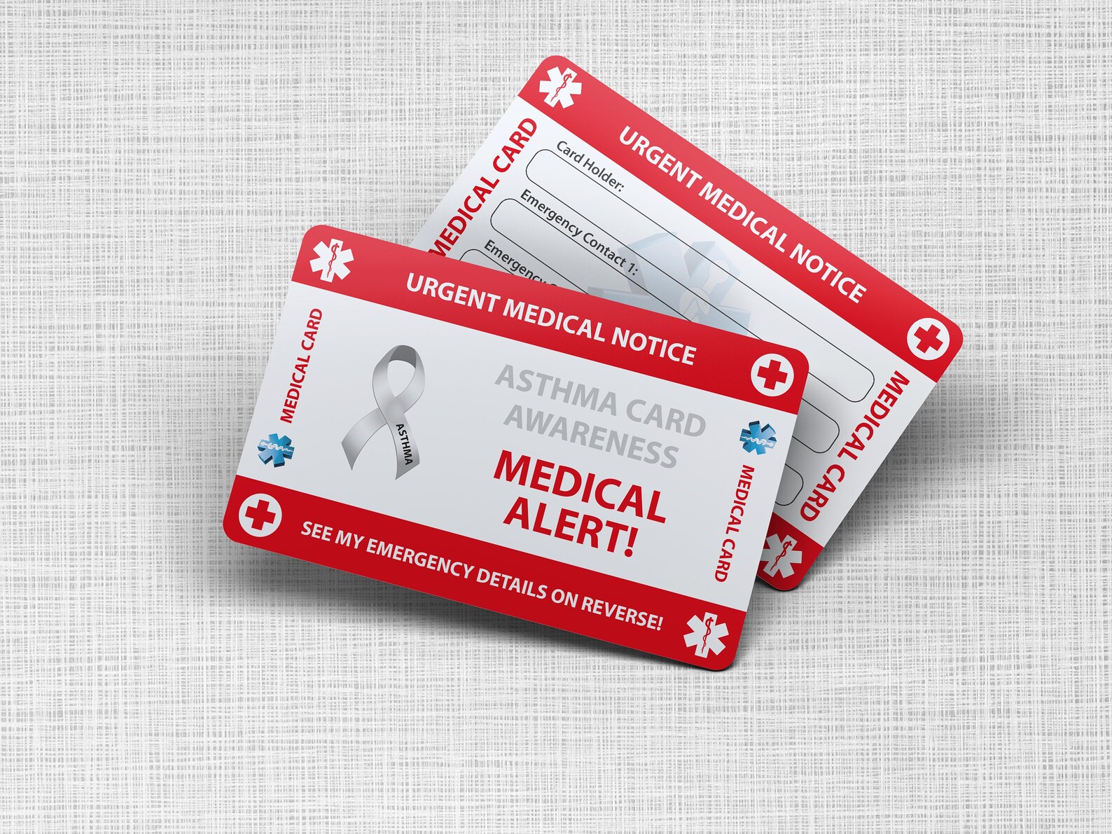 Asthma Awareness Emergency Wallet Card Asthma Medical Card Etsy UK