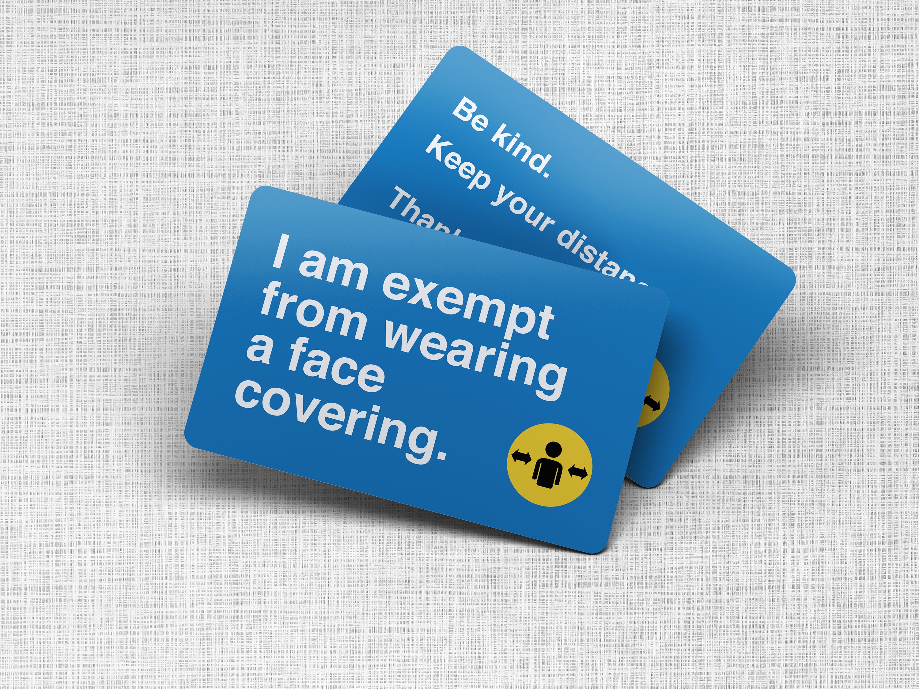 Face Covering Mask Exemption Card Badge PVC Wallet Face mask Etsy