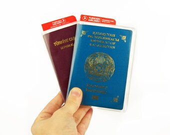 Clear Transparent Frosted Passport Cover Holder Case Organizer ID Card Travel Protector