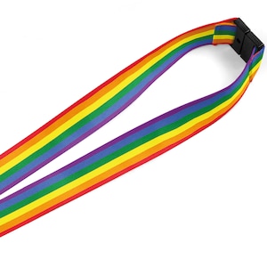 Lanyard voor nek met id-kaarthouder Veiligheid Breakaway, Rainbow Lanyard met identiteitskaarthouder, plastic kaarthouder voor lanyard.