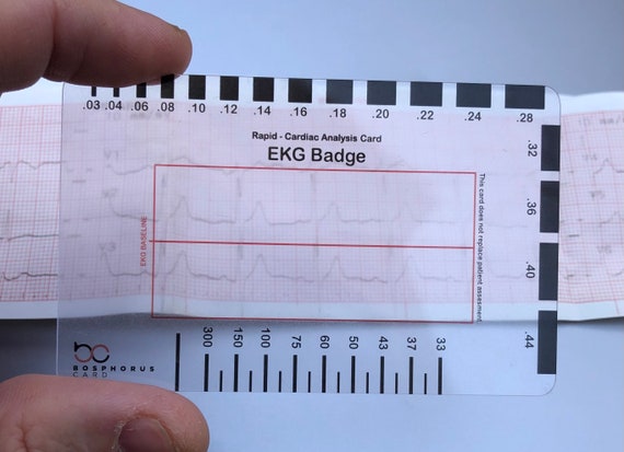Rapid Cardiac Analysis Tool R-cat EKG Badge With Waterproof Clear Card  Holder 