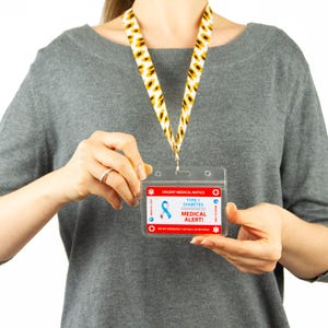 Portemonneekaart diabetes type 1 - type 1 medische kaart diabetes - pvc-kaart Creditcardformaat en hetzelfde materiaal