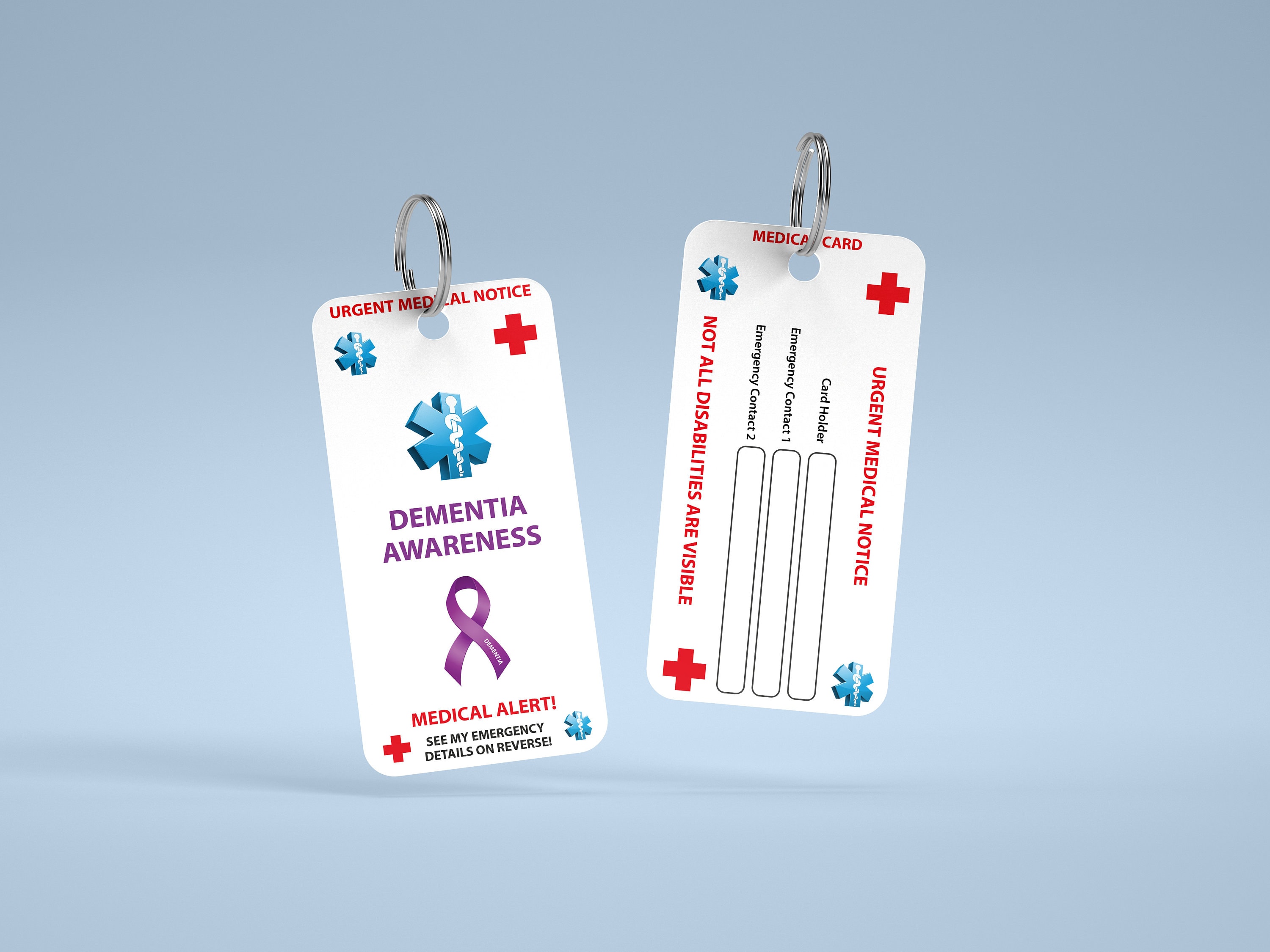 Dementia Alzheimer's Disease Emergency Wallet Card I.C.E Etsy