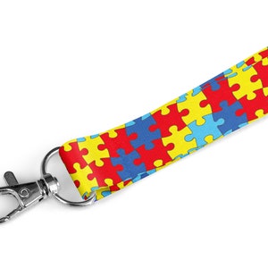 Autisme Lanyard Beste Kwaliteit 20mm, ID-kaarthouder, Safety Breakaway Clip