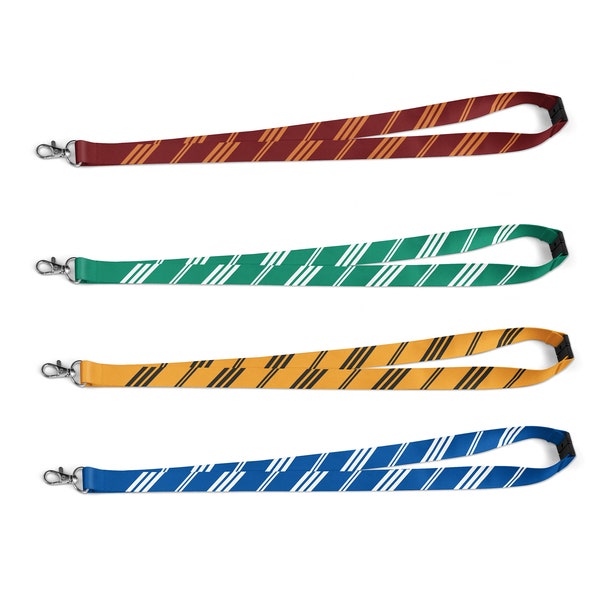 Harry Potter Lanyard Slytherin Gryffindor Ravenclaw Hufflepuff -  Lanyard  Best Quality 20mm, ID Card Holder, Safety Breakaway Clip