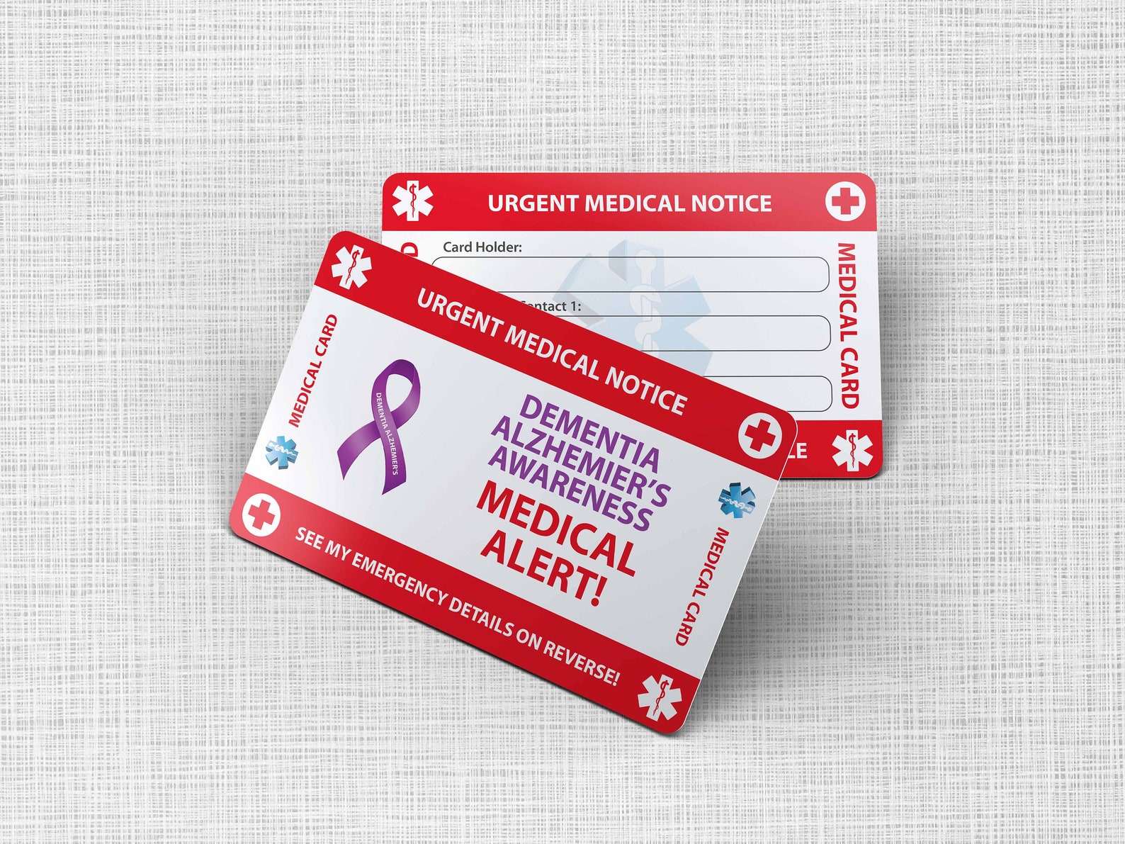 Dementia Alzheimer's Disease Emergency Wallet Card I.C.E Etsy