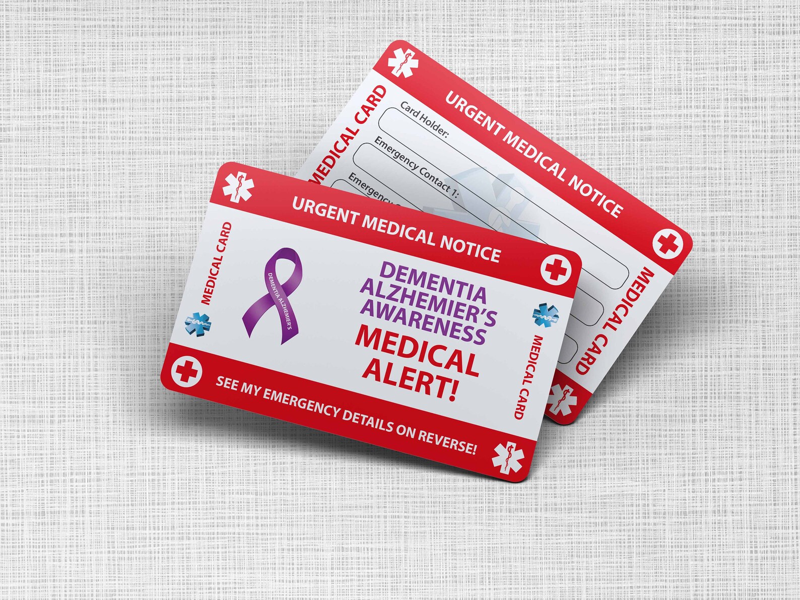 Dementia Alzheimer's Disease Emergency Wallet Card I.C.E Etsy