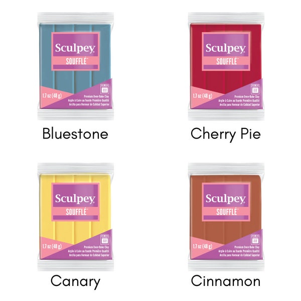 Sculpey Soufflé™ Oven Bake Clay 1.7oz & 7oz Polymer Clay Blocks - Jewelry Making, Crafts