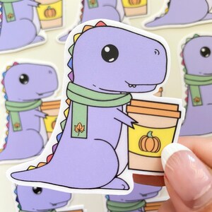 Fall Pride Dinos - Spooky Dinosaur Stickers- Bisexual Lesbian Asexual Abrosexual Gay Genderfluid Non-Binary Omnisexual Pansexual Transgender
