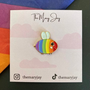 Rainbow Pride Bee Soft Enamel Pin
