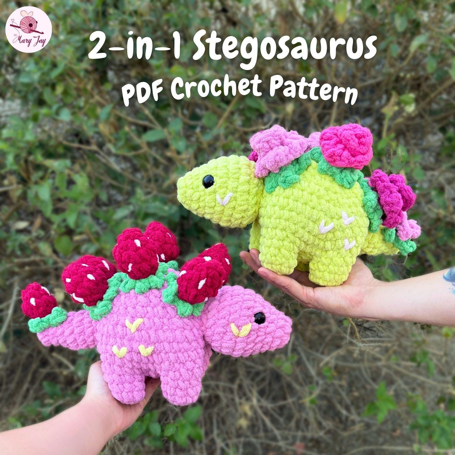 39 Stegosaurus Crochet Patterns: Unleash Your Creativity with Dinosaur Designs 38 2 in 1 Stegosaurus Dinosaur Crochet