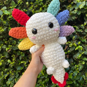 Rainbow Axolotl PATTERN DIGITAL PDF Crochet Pattern Pride Axolotl Crochet Pattern Amigurumi Pattern Blanket Yarn Crochet Pattern image 5