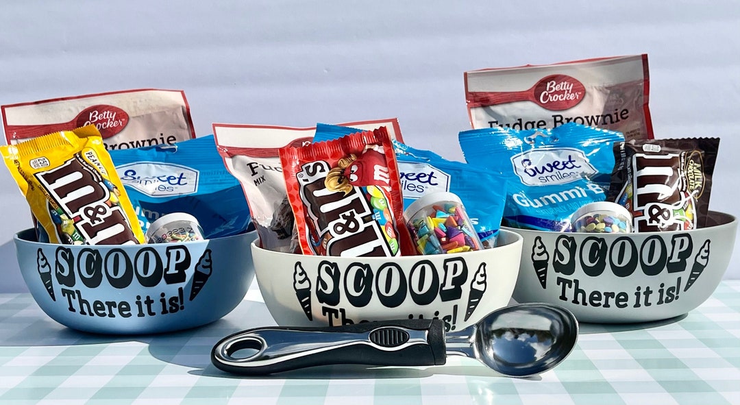 Personalized Ice Cream Bowl, Ice Cream Gift, Ice Cream Kit, Ice Cream