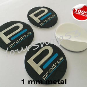 Metal Stickers - car wheel center cap sticker - set of 4 - FIT - PRODRIVE 2
