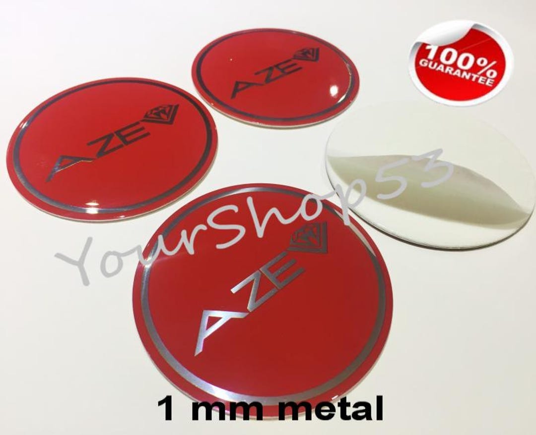 Metal Stickers - Car Wheel Center Cap Stickers - Set of 4 - FIT - AZEV ...