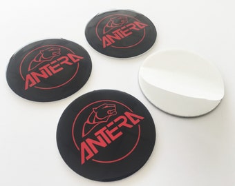 Metal Stickers - car wheel center cap stikers - set of 4 - ANTERA 1