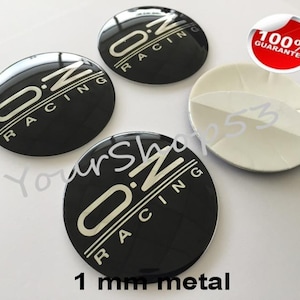 Metal Stickers - car wheel center cap sticker - set of 4 - FIT - OZ RACING 8