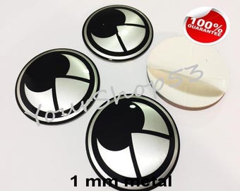 Metal Stickers - car wheel center cap sticker - set of 4 - FIT - HEICO