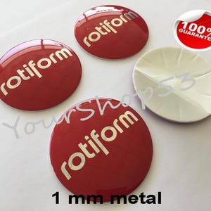 Metal Stickers - car wheel center cap stickers - set of 4 - FIT - ROTIFORM 4