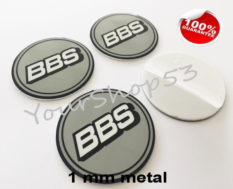 Metal Stickers - car wheel center cap sticker - set of 4 - FIT - BBS 41
