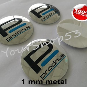 Metal Stickers - car wheel center cap sticker - set of 4 - FIT - PRODRIVE 1