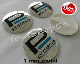 Metal Stickers - car wheel center cap sticker - set of 4 - FIT - PRODRIVE 1