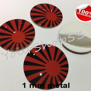 Metal Stickers - car wheel center cap stikers - set of 4 - FIT - JAPAN