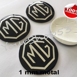 Metal Stickers - car wheel center cap sticker - set of 4 - FIT - MG 4