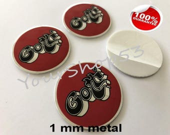 Metal Stickers - car wheel center cap sticker - set of 4 - FIT - GOTTI 7