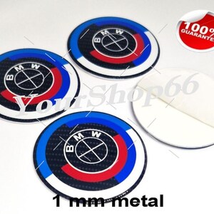 Metallaufkleber – Auto-Radnabenkappen-Aufkleber – 4er-Set – passend für BMW 33