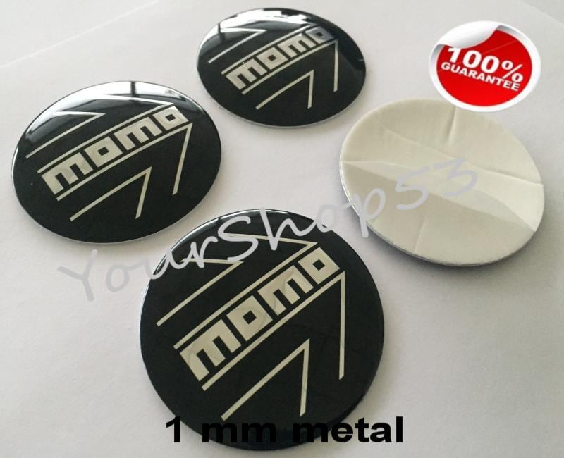 Metal Stickers - Car Wheel Center Cap Sticker - Set of 4 - FIT