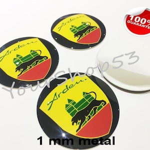 Metal Stickers - car wheel center cap stickers - set of 4 - FIT - ARDEN