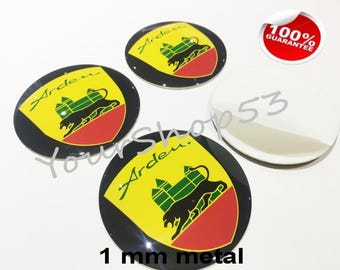 Metal Stickers - car wheel center cap stickers - set of 4 - FIT - ARDEN