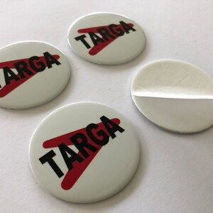 Metal Stickers - car wheel center cap stickers - set of 4 - FIT - TARGA 1