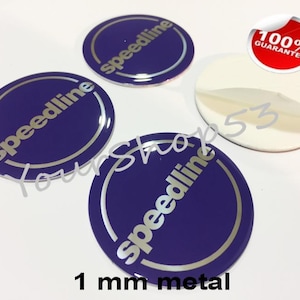 Metal Stickers - car wheel center cap stickers - set of 4 - FIT - SPEEDLINE 13