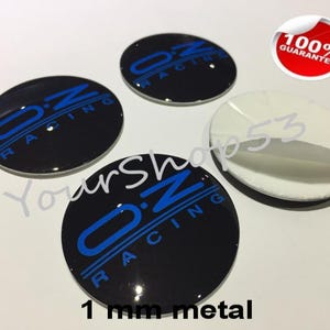 Metal Stickers - car wheel center cap sticker - set of 4 - FIT - OZ RACING 28