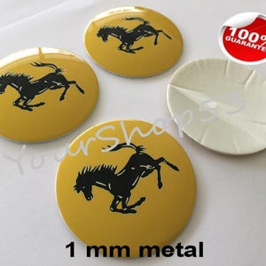 Metal Stickers - car wheel center cap sticker - set of 4 - FIT - FERRARI 1