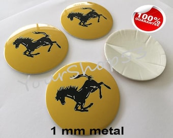 Metal Stickers - car wheel center cap sticker - set of 4 - FIT - FERRARI 1