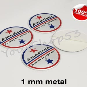 Metal Stickers - car wheel center cap stickers - set of 4 - FIT - AMERICAN RACING 2