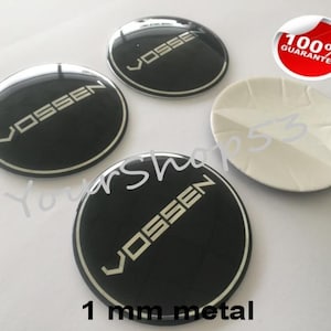Metal Stickers - car wheel center cap stickers - set of 4 - FIT - VOSSEN 3