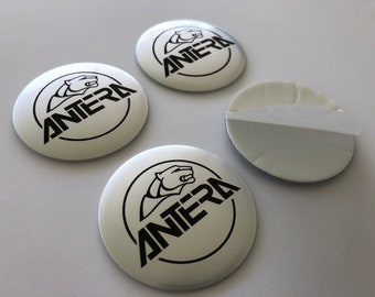 Metal Stickers - car wheel center cap stickers - set of 4 - ANTERA 2