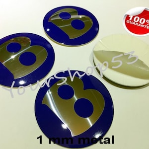 Metal Stickers - car wheel center cap stickers - set of 4 - FIT - BENTLEY 8