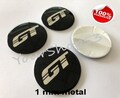 Metal Stickers - car wheel center cap sticker - set of 4 - FIT - GT 1 Black/Chrome product logo