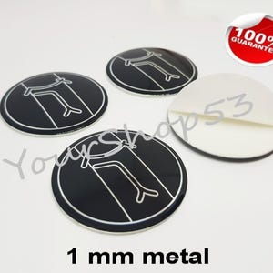 Metal Stickers - car wheel center cap sticker - set of 4 - FIT - DE TOMASO 3
