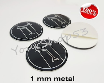 Metal Stickers - car wheel center cap sticker - set of 4 - FIT - DE TOMASO 3