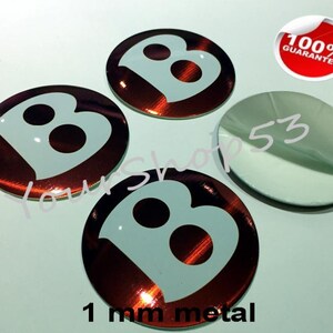 Metal Stickers - car wheel center cap stickers - set of 4 - FIT - BENTLEY 4