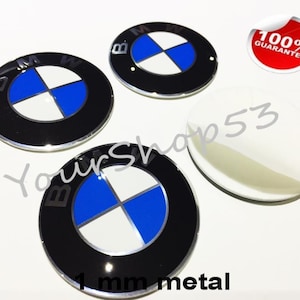 Adesivi in metallo - adesivo per coprimozzo della ruota dell'auto - set di 4 - FIT - BMW 2