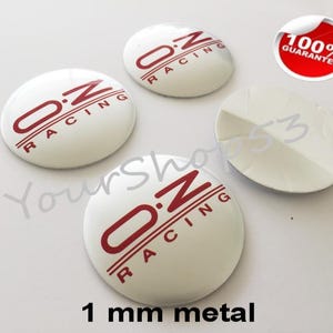 Metal Stickers - car wheel center cap sticker - set of 4 - FIT - OZ RACING 6